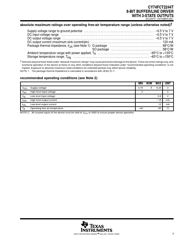 CY74FCT2244T