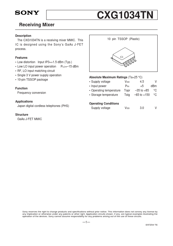 CXG1034TN