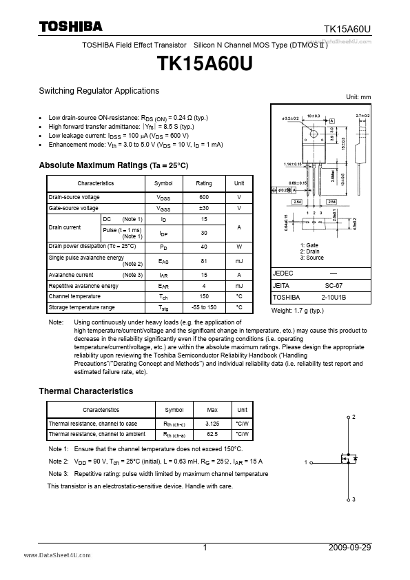 TK15A60U