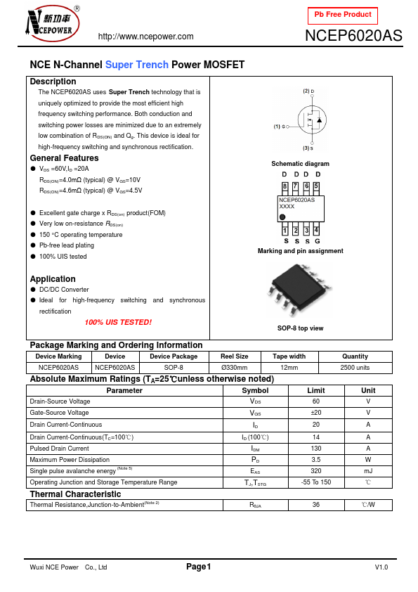 NCEP6020AS