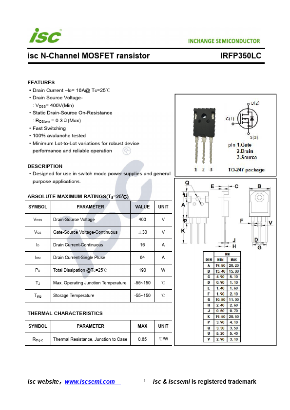 IRFP350LC