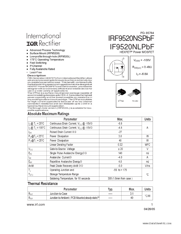 IRF9520NSPBF