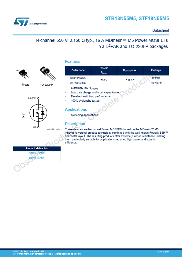 STF18N55M5