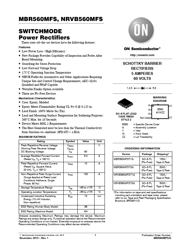 MBR560MFST1G