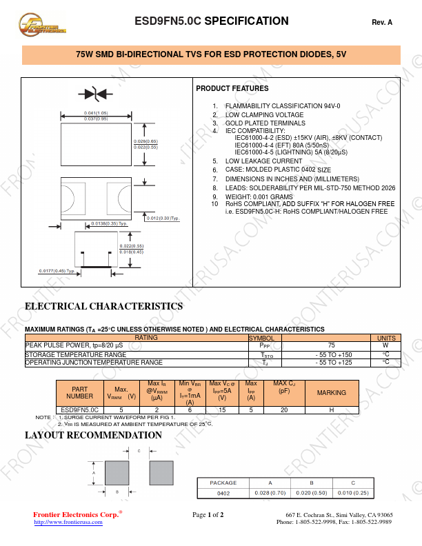 ESD9FN5.0C