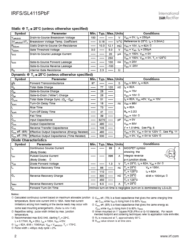 IRFS4115PbF