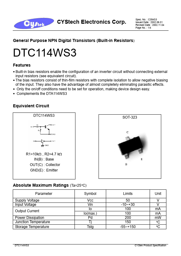 DTC114WS3