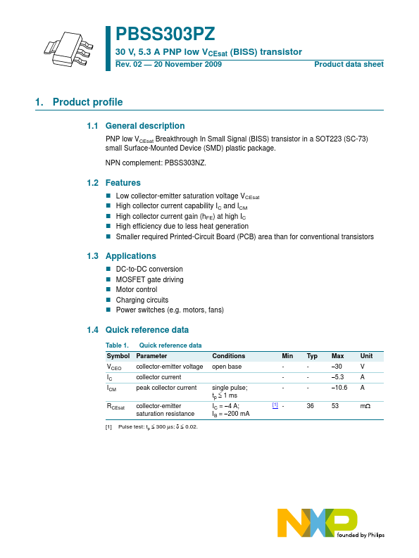 PBSS303PZ