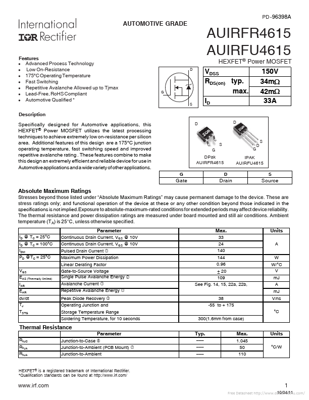 AUIRFU4615