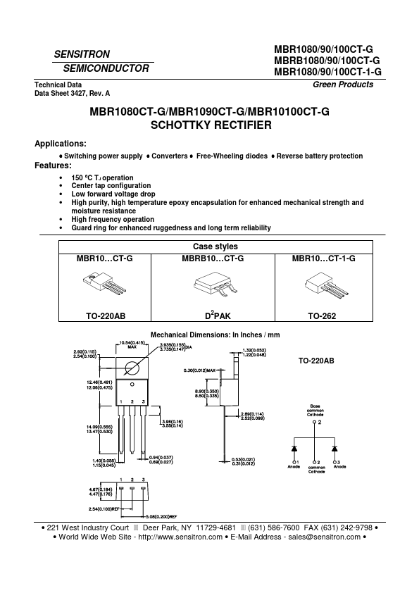 MBR1090CT-1-G