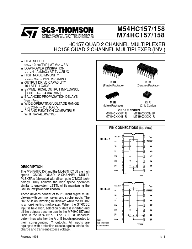 M54HC158