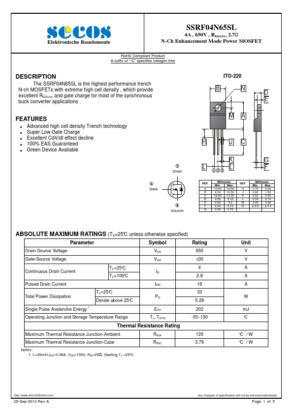 SSRF04N65SL