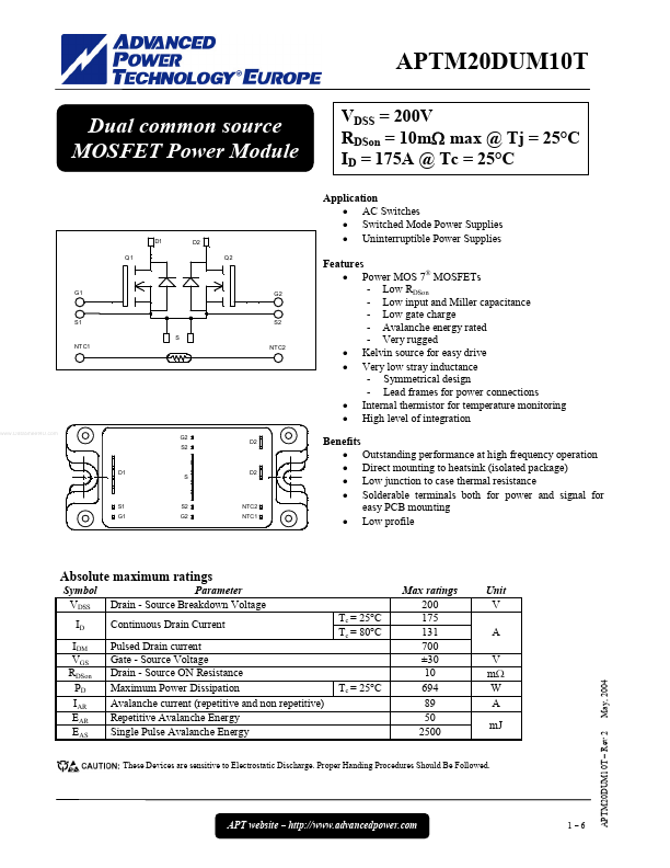 APTM20DUM10T