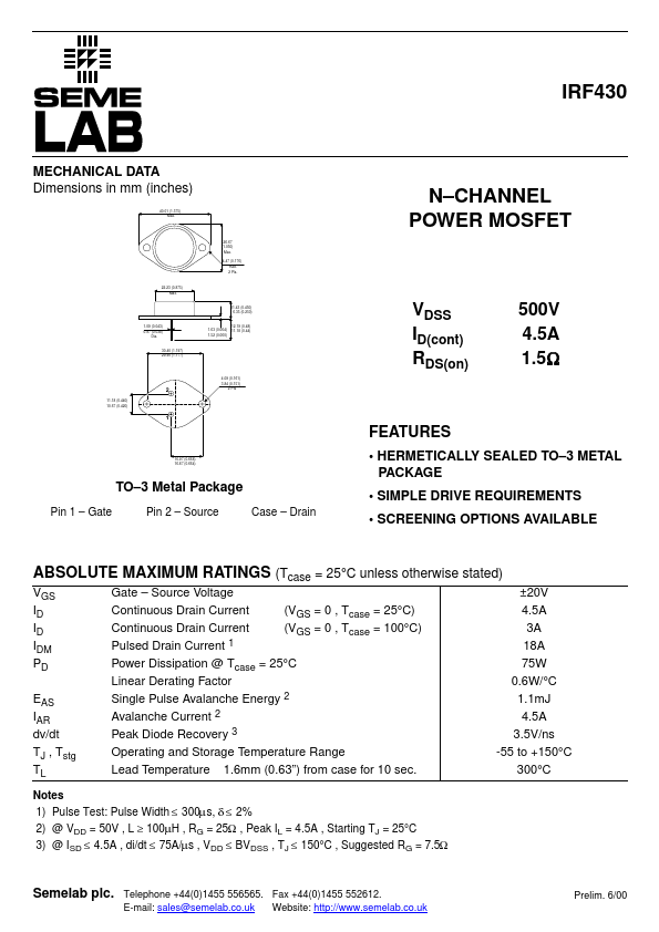 IRF430