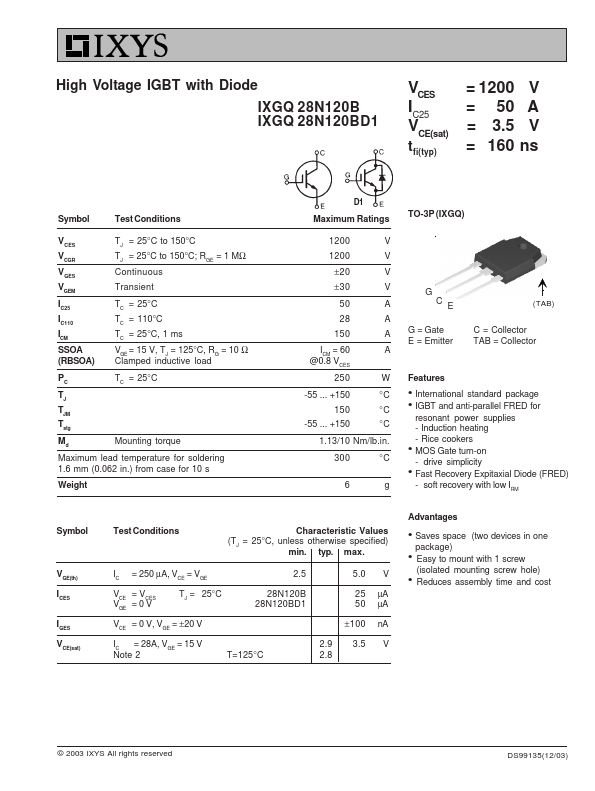 IXGQ28N120BD1