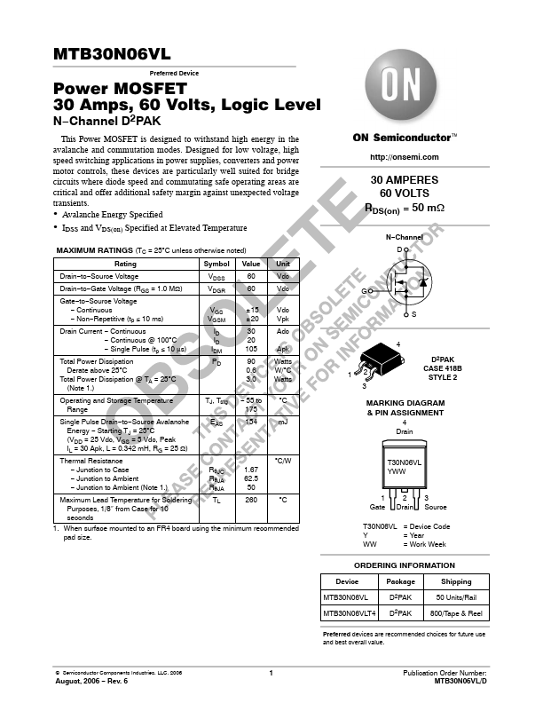 MTB30N06VL