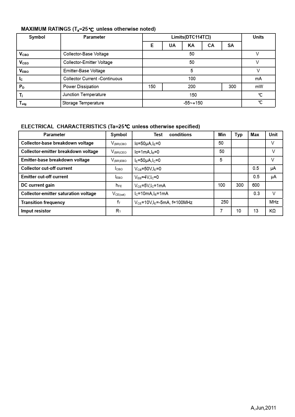 DTC114TKA