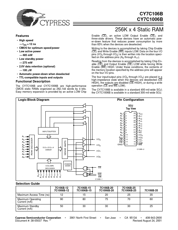 CY7C1006B