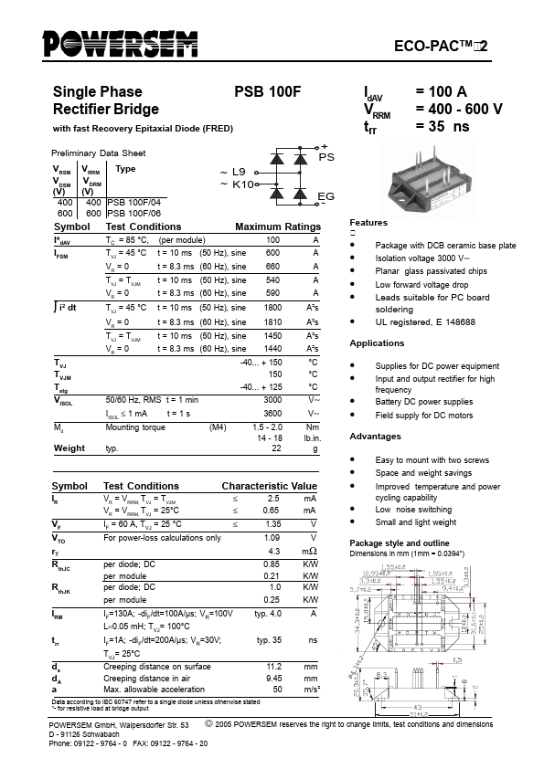 PSB100F