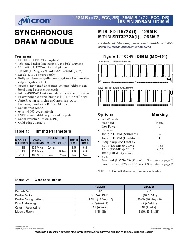 MT18LSDT3272A