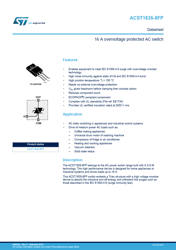 ACST1635-8FP