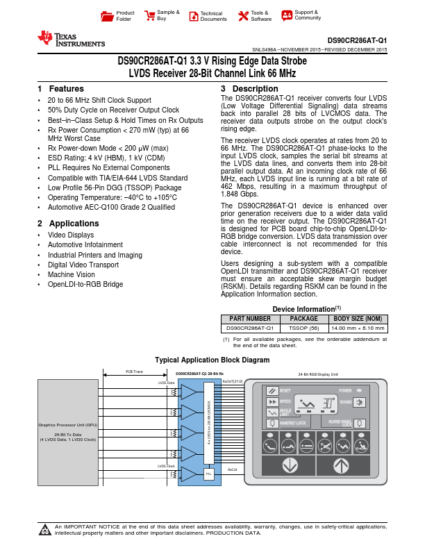 DS90CR286AT-Q1