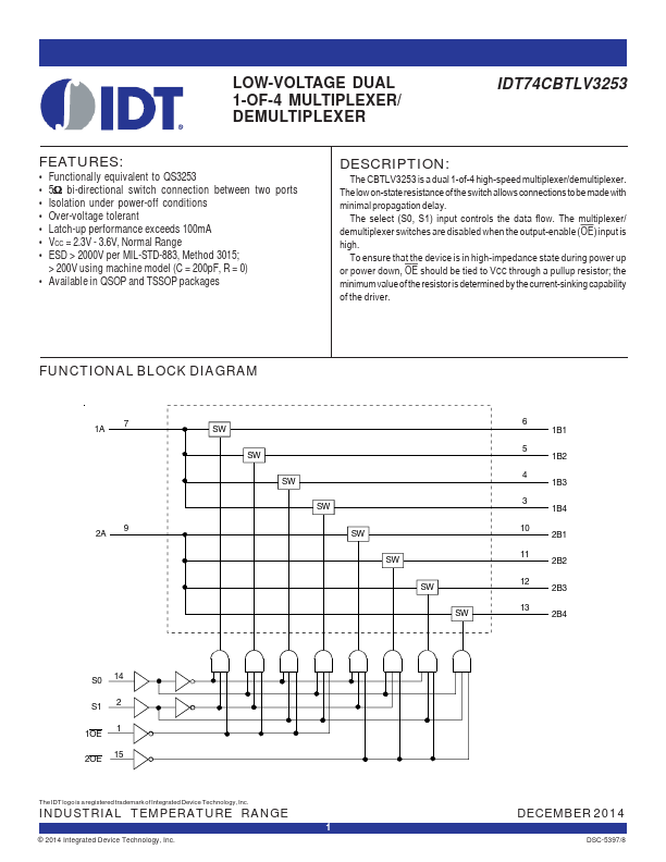 IDT74CBTLV3253