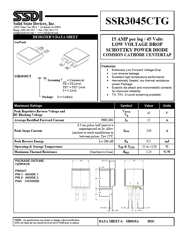 SSR3045CTG