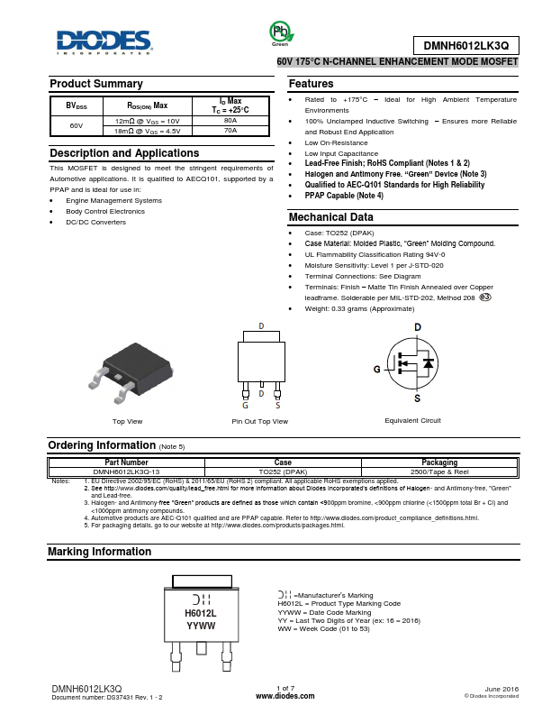 DMNH6012LK3Q