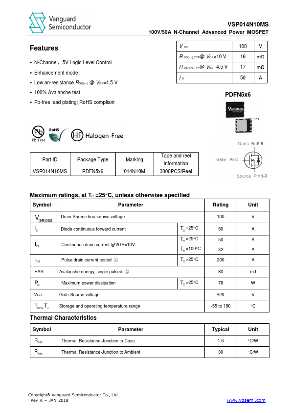 VSP014N10MS