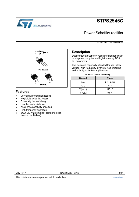 STPS2545CT