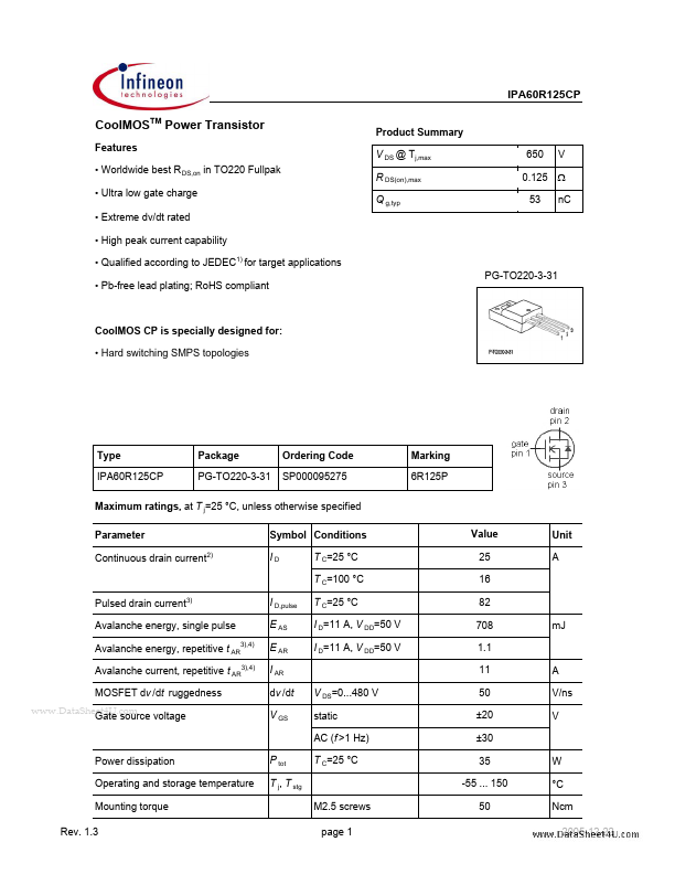 IPA60R125CP