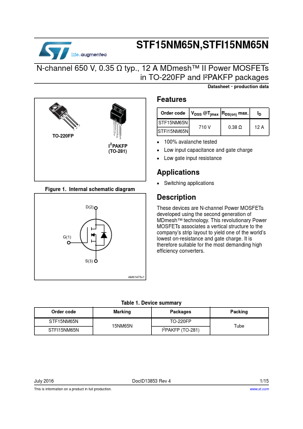 STF15NM65N