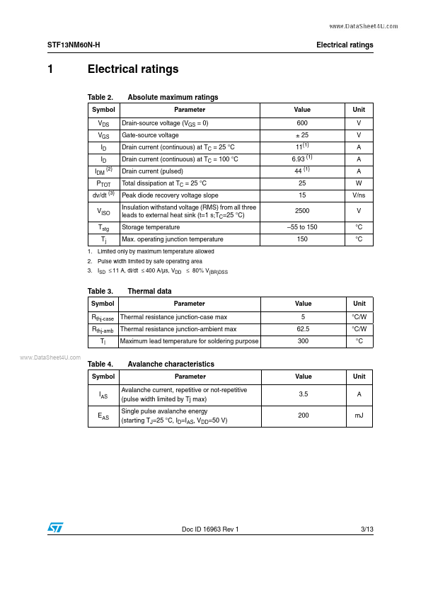 STF13NM60N-H