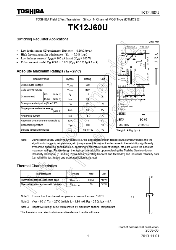 TK12J60U