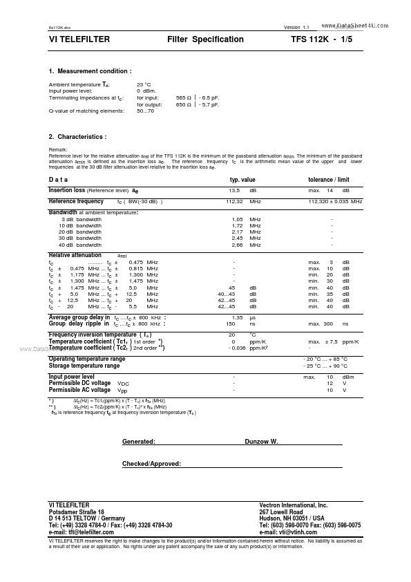 TFS112K