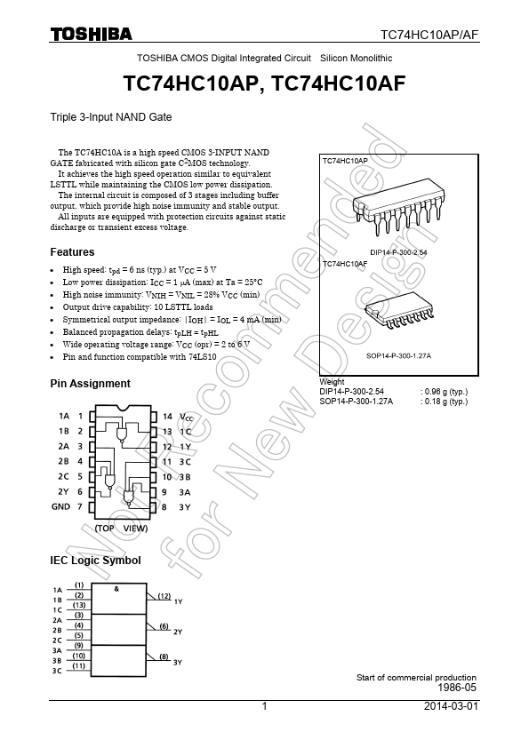 TC74HC10AFN