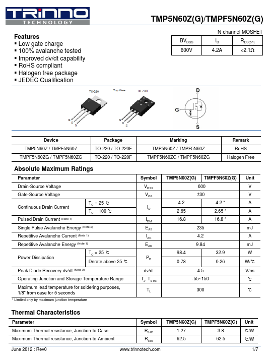 TMPF5N60ZG