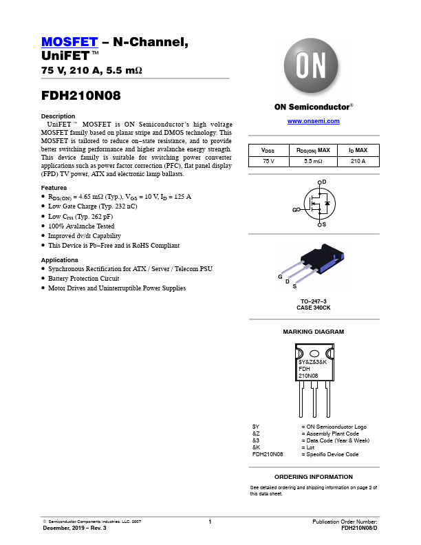 FDH210N08