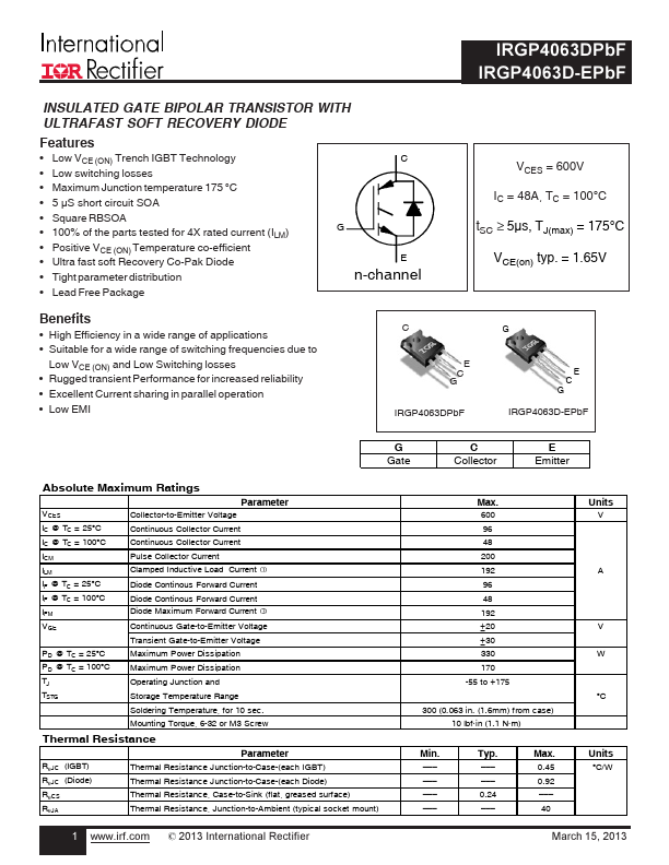 IRGP4063DPBF