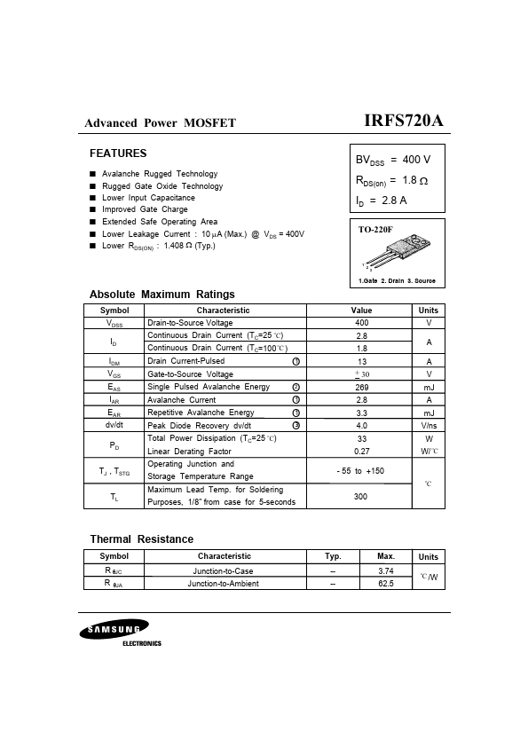 IRFS720A