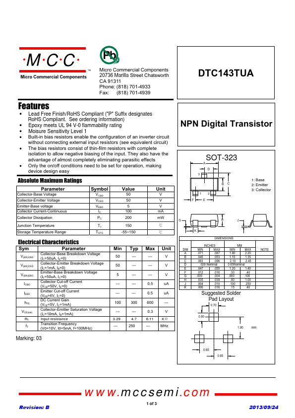 DTC143TUA