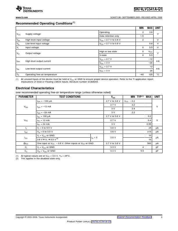 SN74LVC541A-Q1