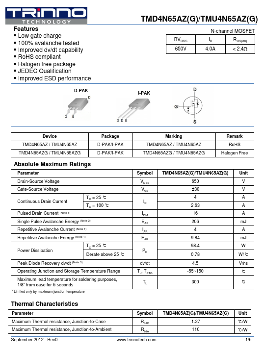 TMD4N65AZG