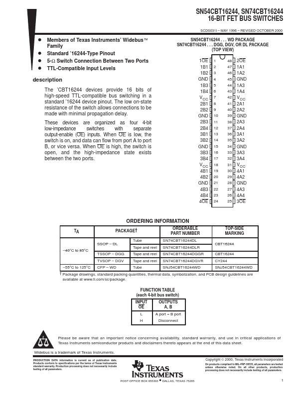 SN74CBT16244