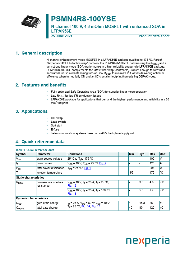 PSMN4R8-100YSE