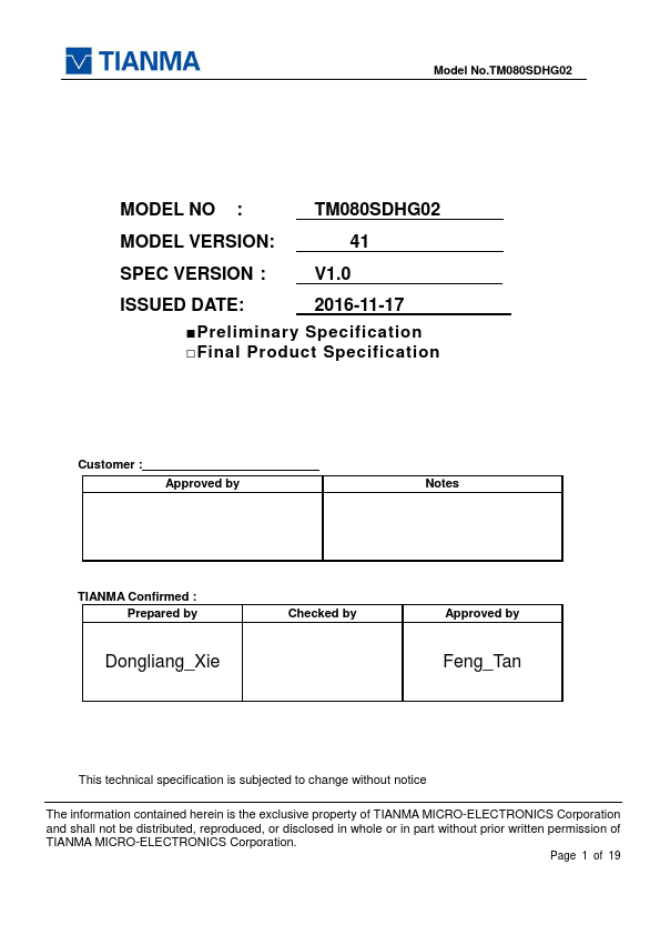 TM080SDHG02