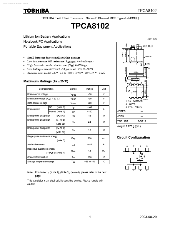 TPCA8102