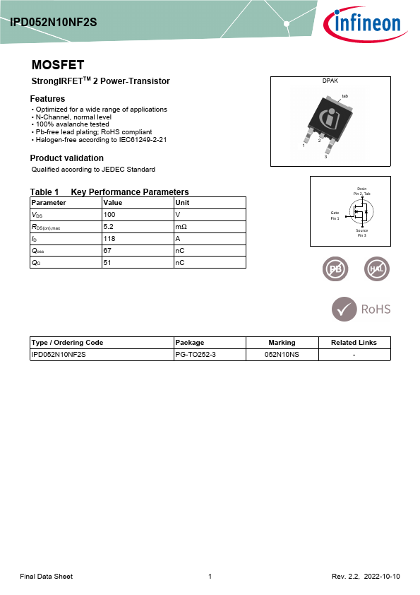 IPD052N10NF2S