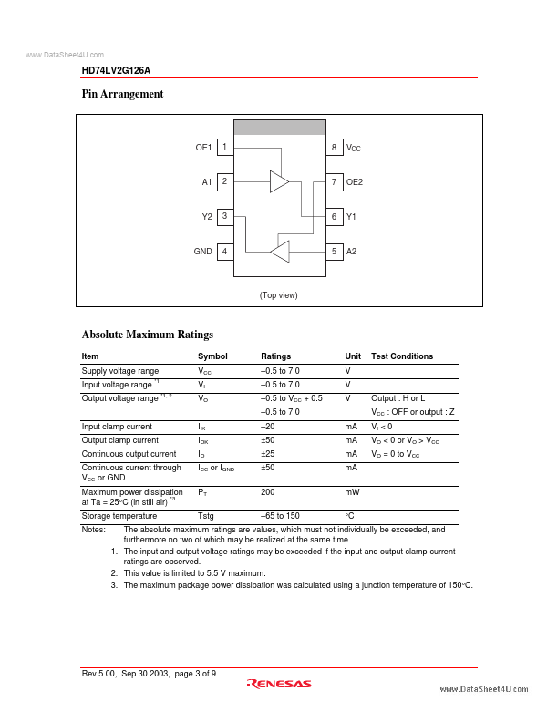 HD74LV2G126A